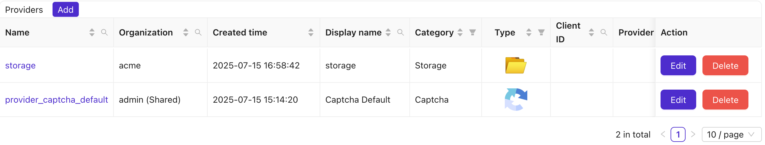 File upload interface