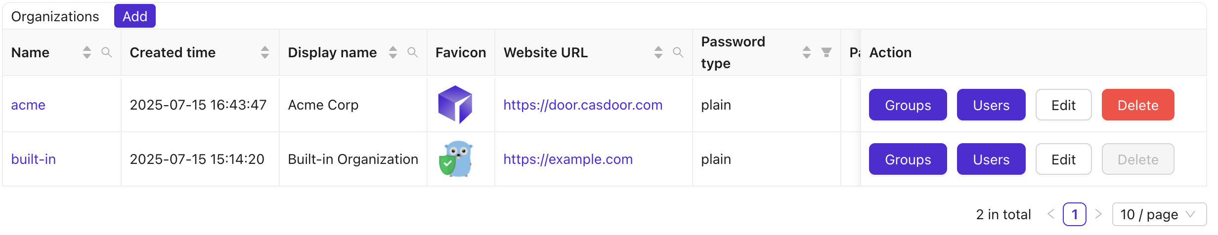 Storage configuration